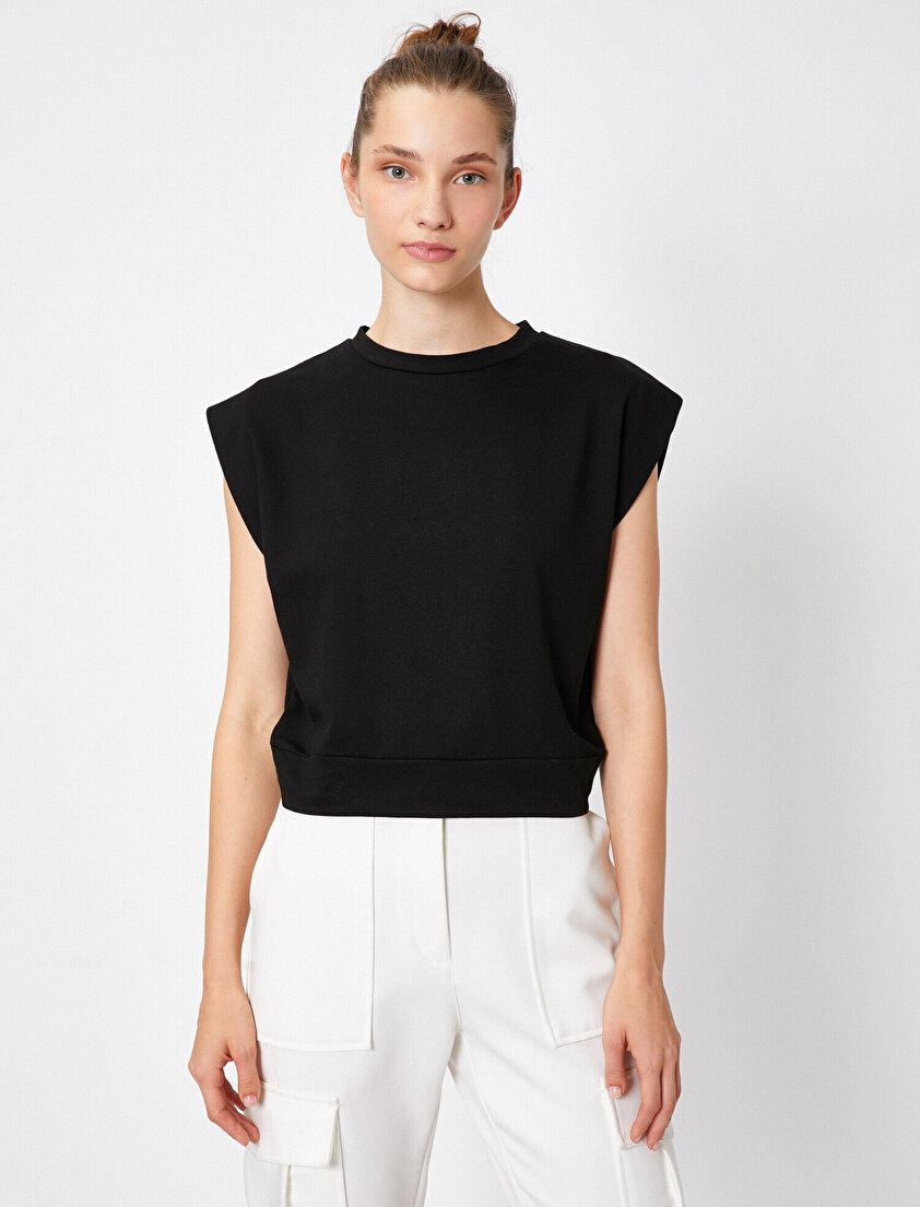 Düşük Kol Basic Kısa Kollu T-Shirt