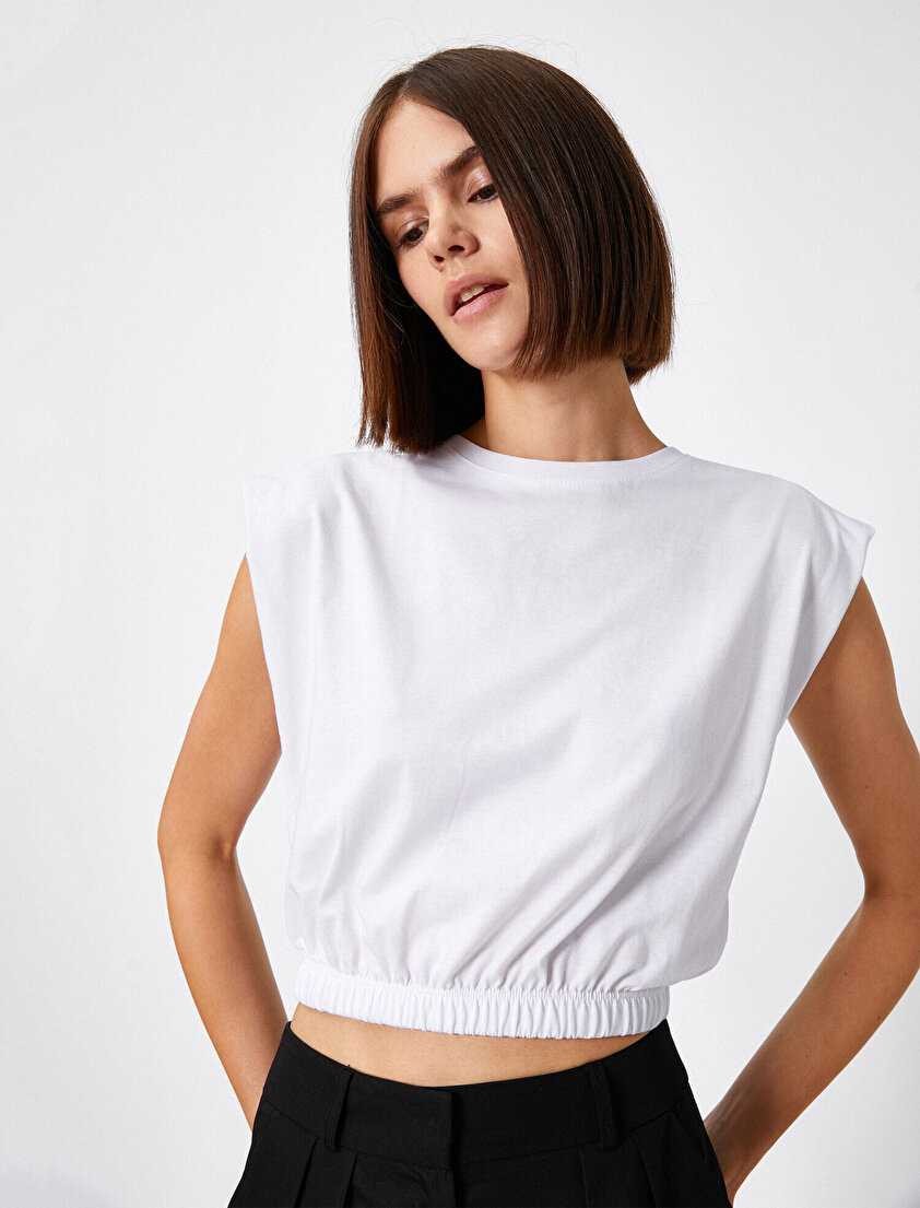 Vatkalı Crop Fit T-Shirt