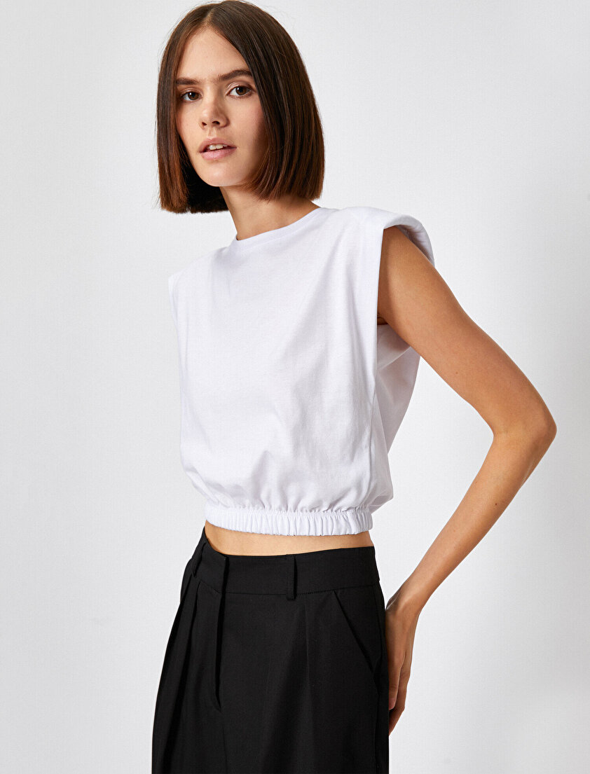 Vatkalı Crop Fit T-Shirt