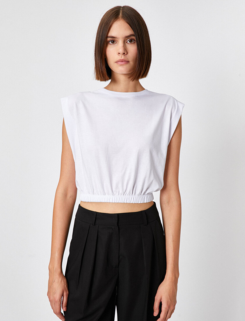 Vatkalı Crop Fit T-Shirt