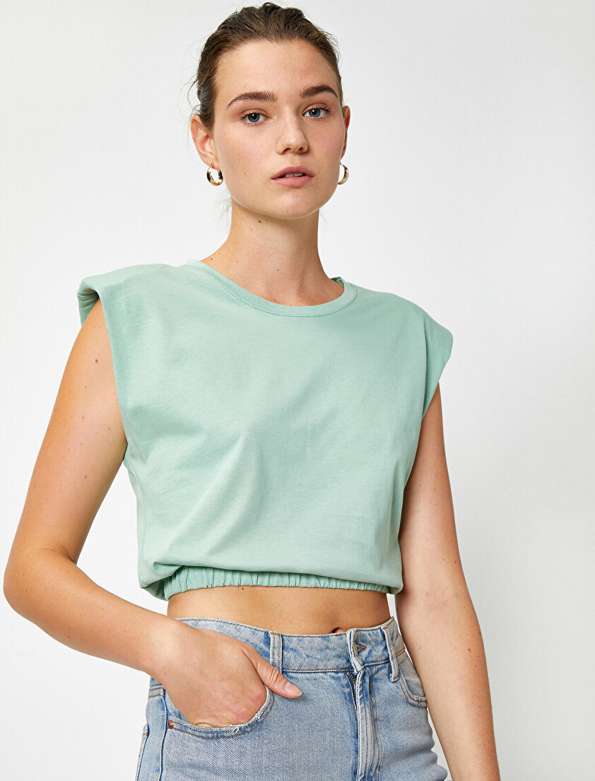 Vatkalı Crop Fit T-Shirt
