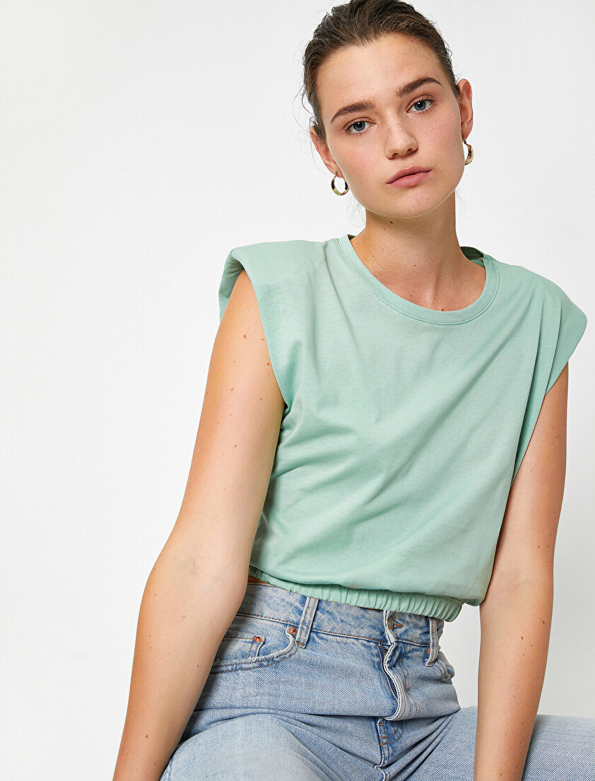 Vatkalı Crop Fit T-Shirt