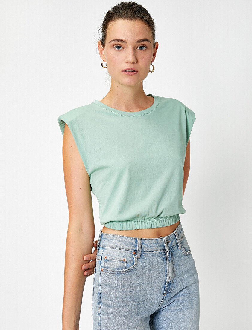 Vatkalı Crop Fit T-Shirt