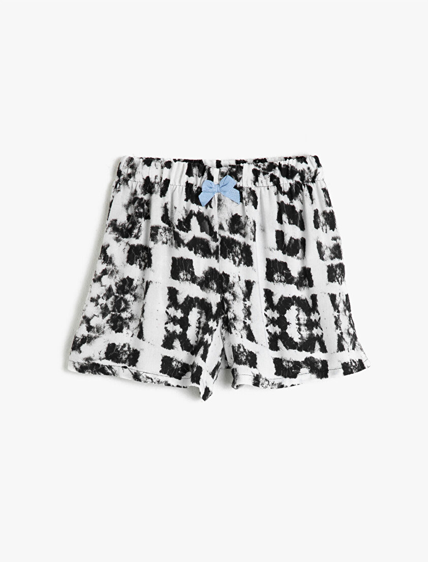 Baskılı Fiyonk Detaylı Şort