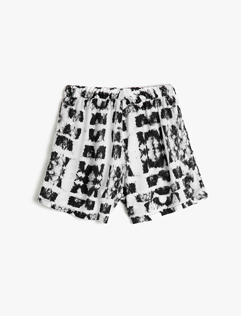 Baskılı Fiyonk Detaylı Şort