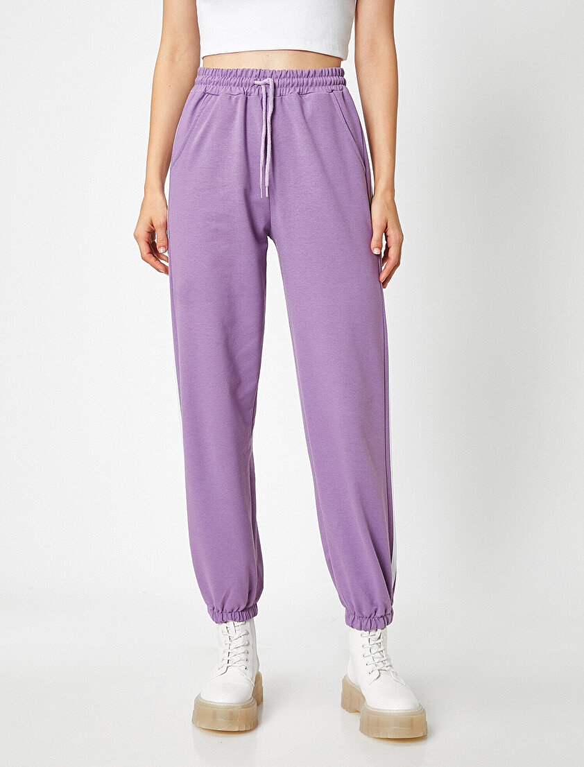 Yanı Şeritli Cepli Jogger Eşofman Altı 