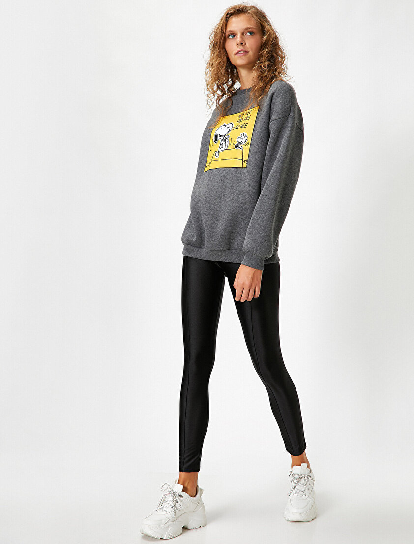 Parlak Disco Örme Tayt