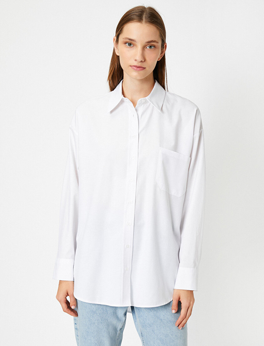 Uzun Kollu Boyfriend Gömlek