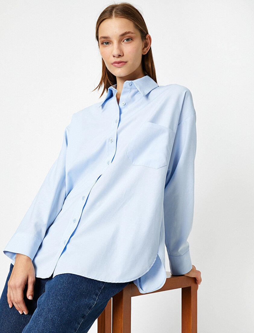 Uzun Kollu Boyfriend Gömlek