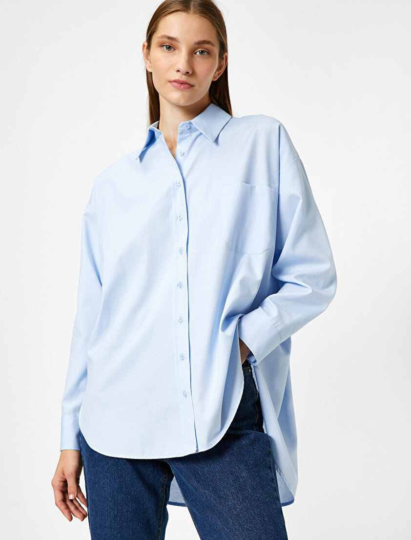 Uzun Kollu Boyfriend Gömlek