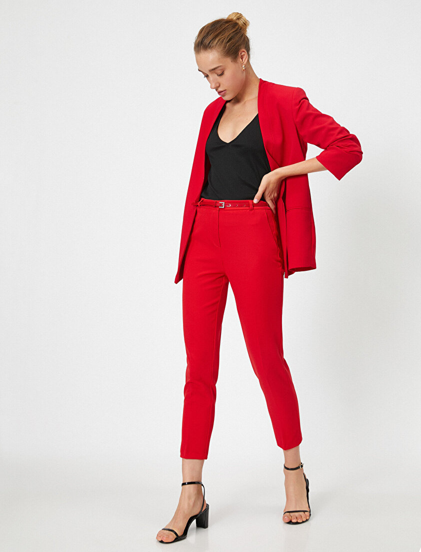 Kemerli Cigarette Pantolon