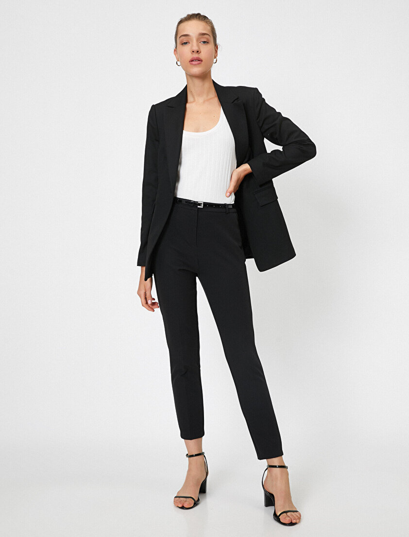 Kemerli Cigarette Pantolon