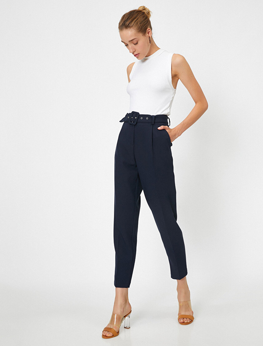 Kemerli Cigarette Pantolon