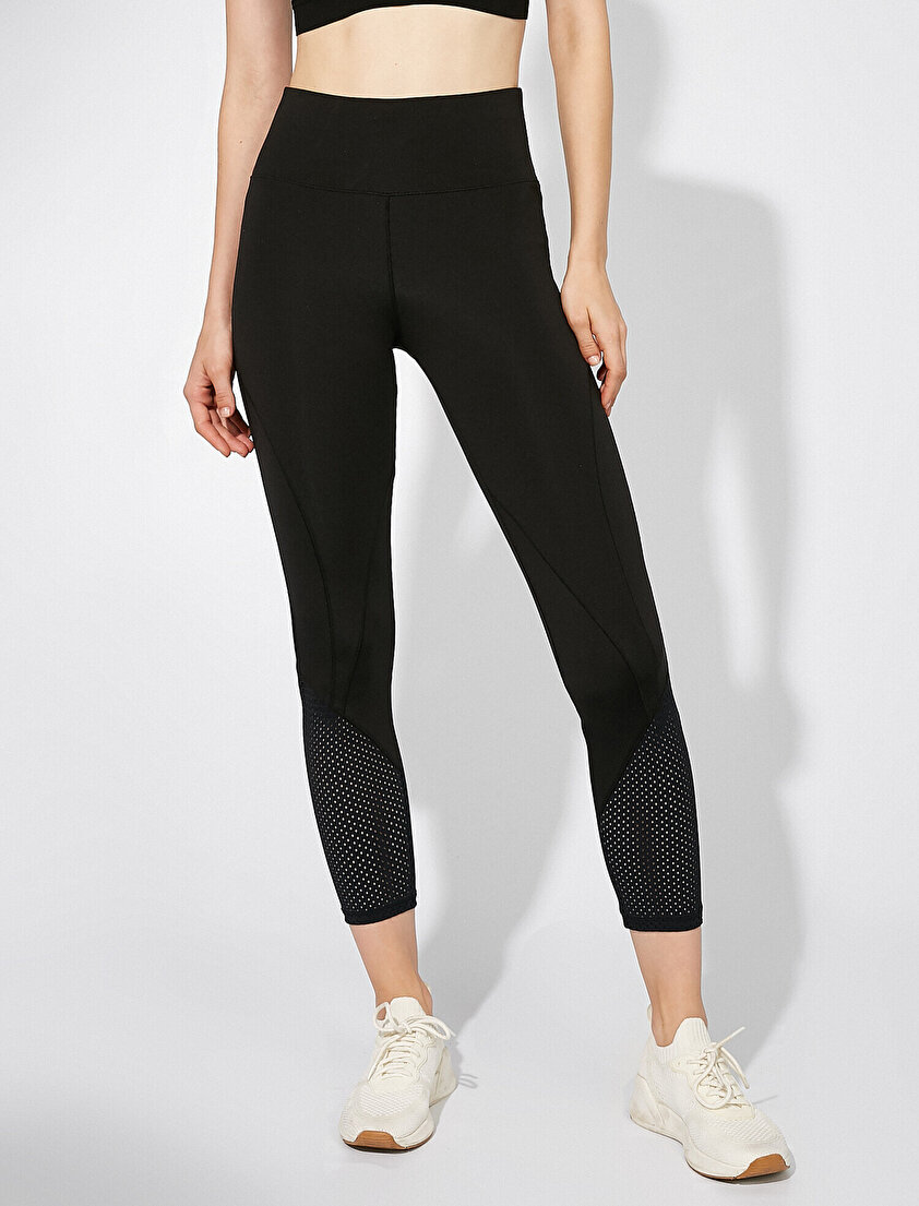 Yüksek Bel File Detaylı Tayt