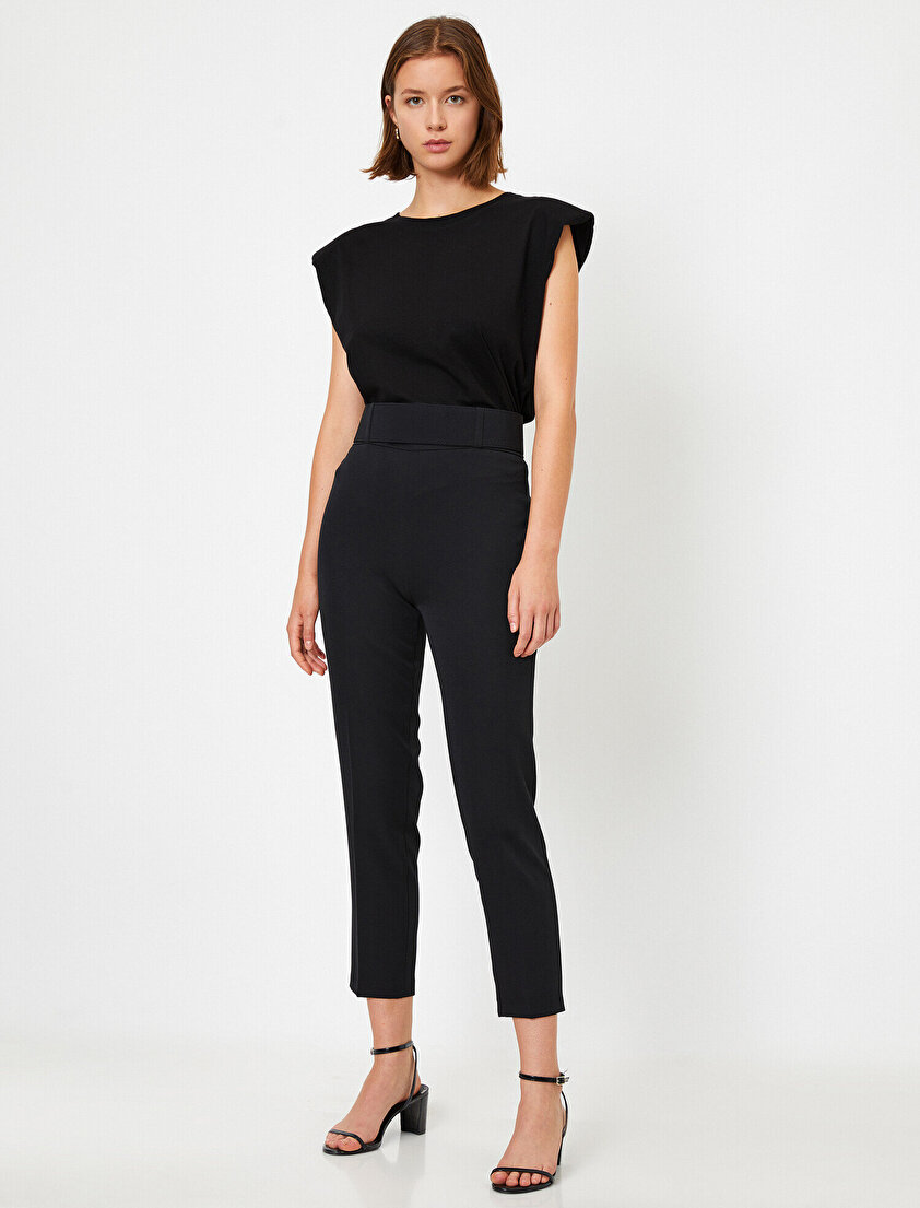 Yüksek Belli Cigarette Pantolon