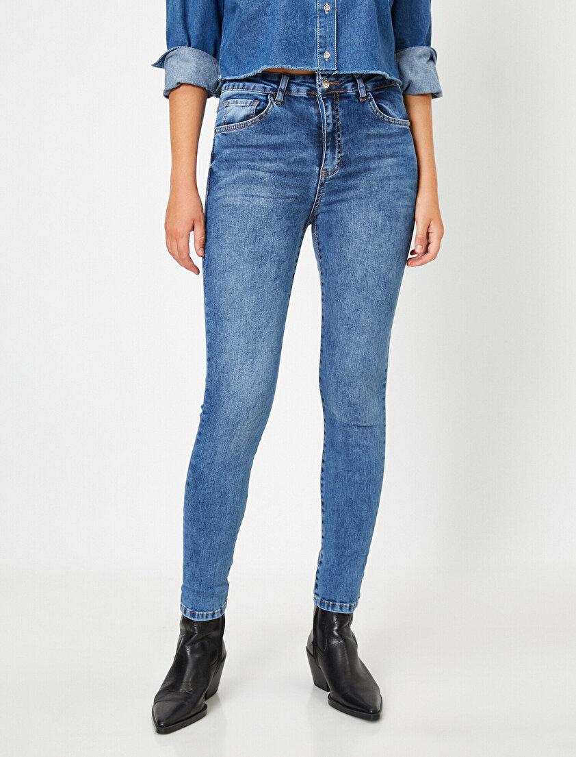 Yüksek Bel Skinny Carmen Jean Pantolon