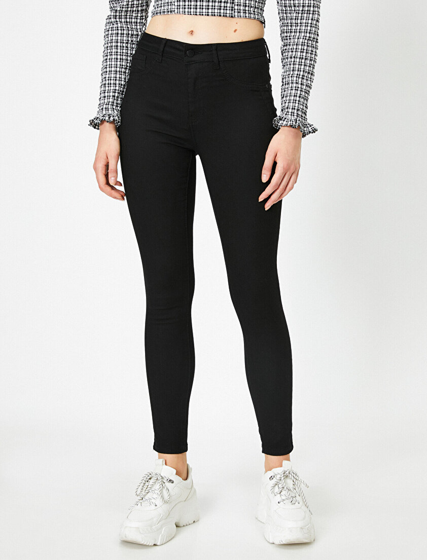 Yüksek Bel Skinny Carmen Pantolon