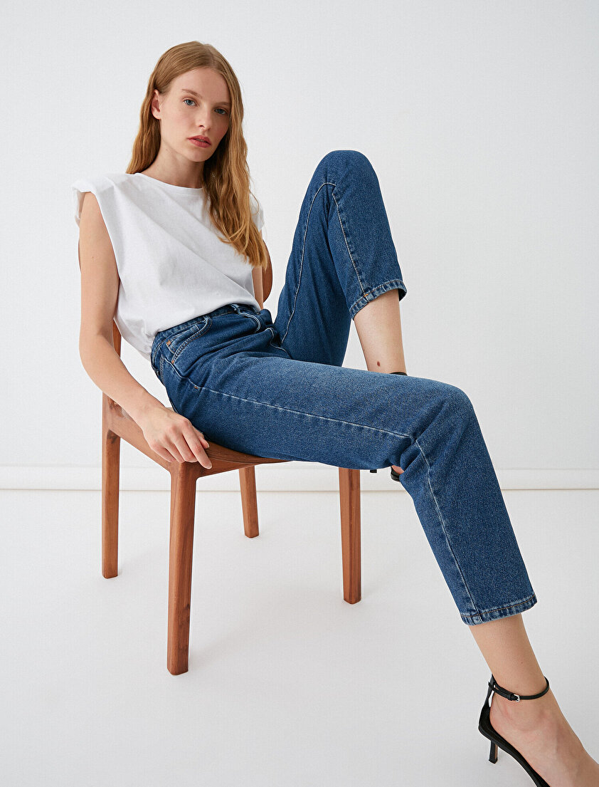Yüksek Bel Mom Jeans