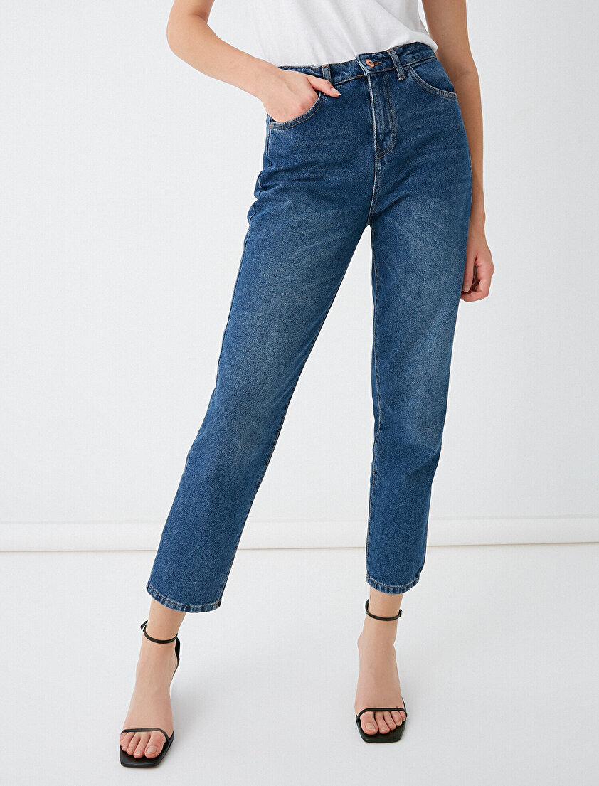 Yüksek Bel Mom Jeans