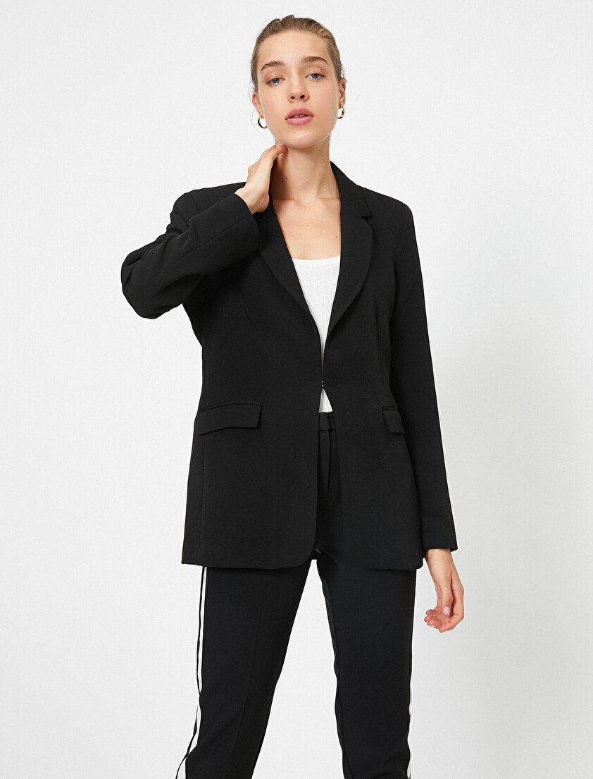 Cep Detaylı Blazer Ceket