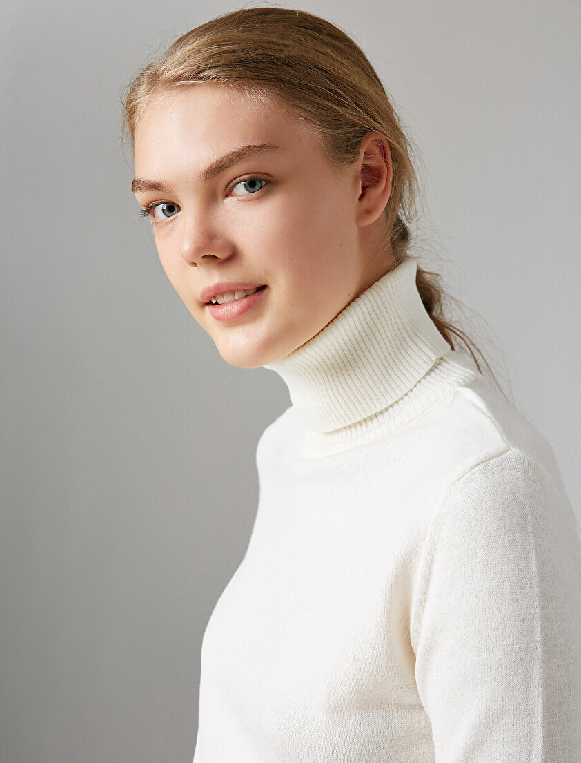 Balıkçı Yaka Uzun Kollu Basic Kazak