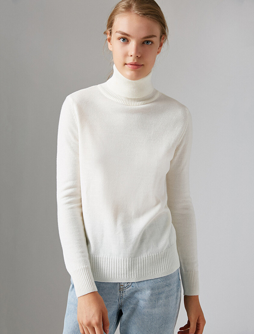 Balıkçı Yaka Uzun Kollu Basic Kazak