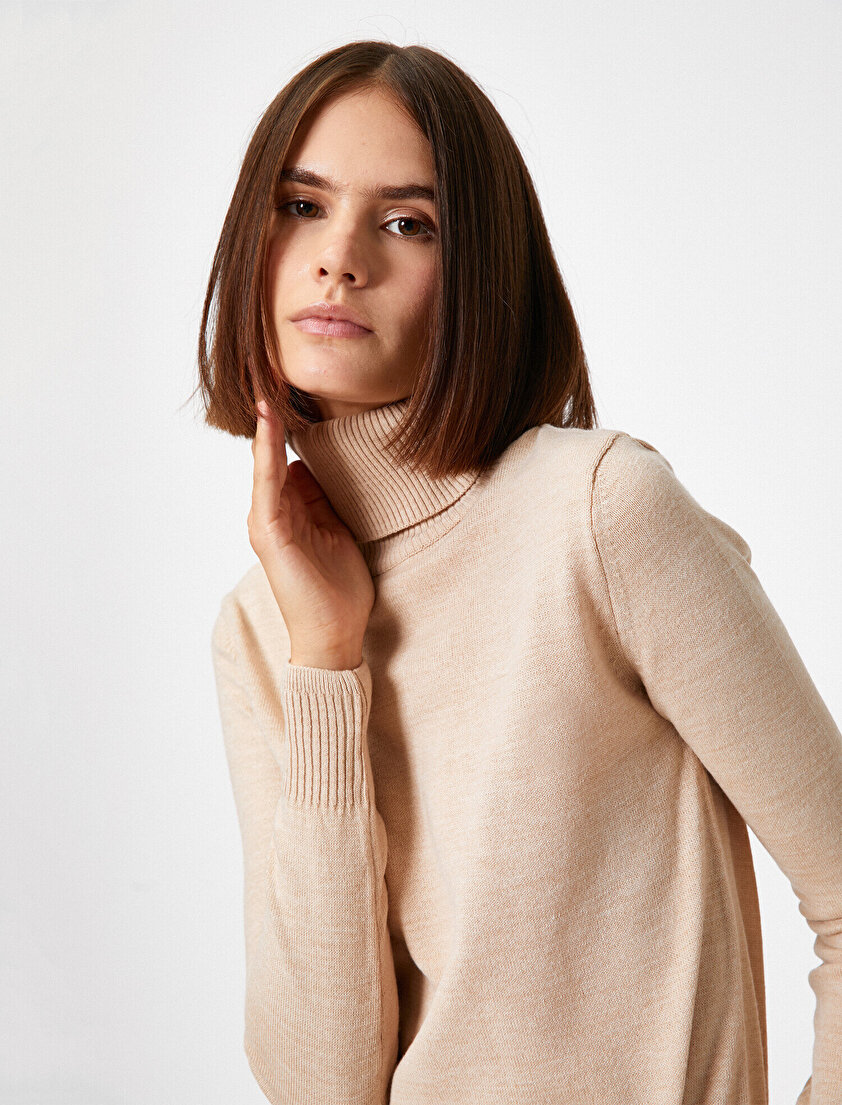 Balıkçı Yaka Uzun Kollu Basic Kazak