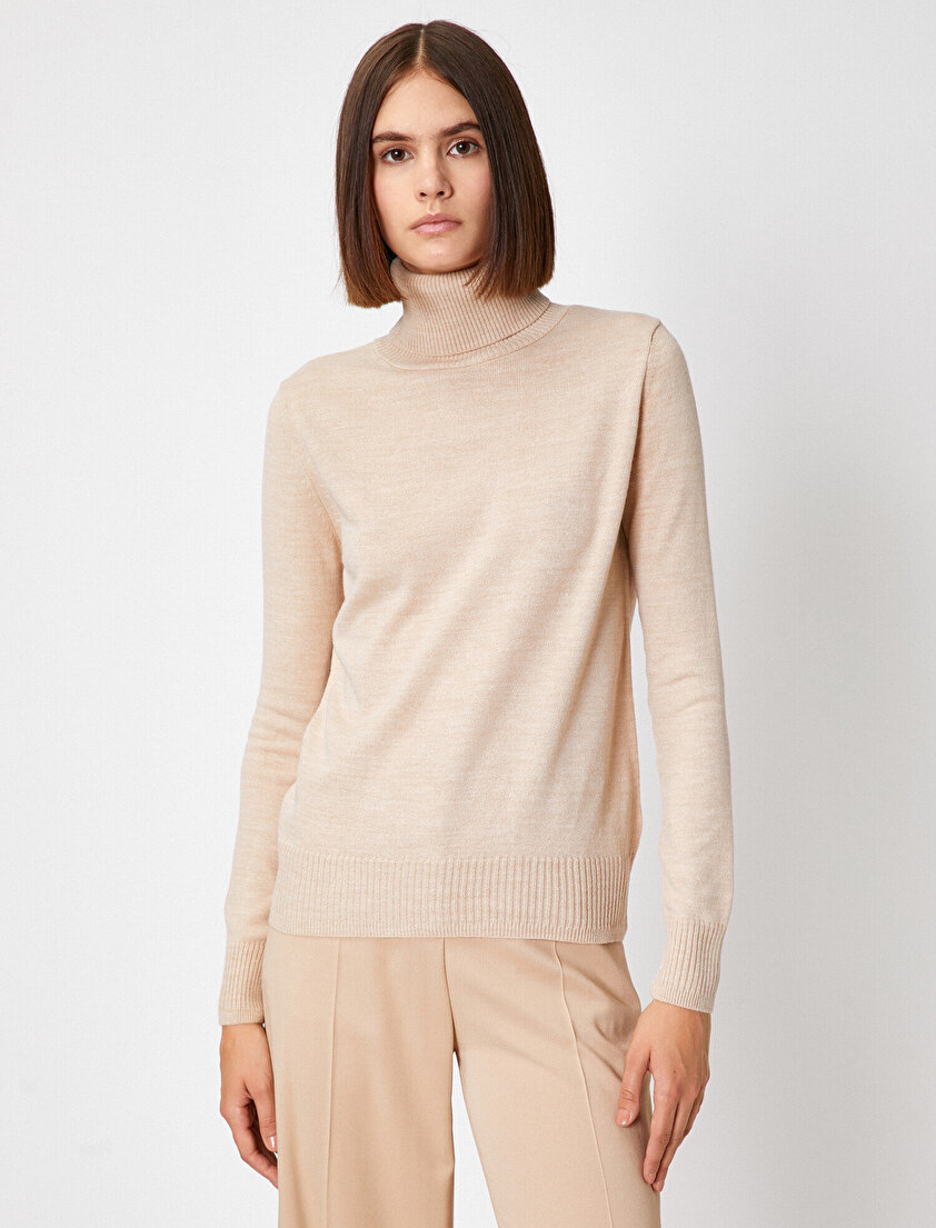 Balıkçı Yaka Uzun Kollu Basic Kazak