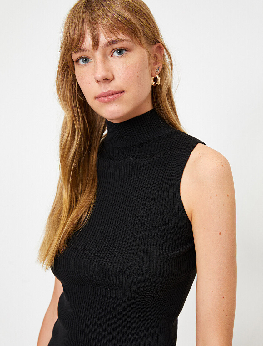 Balıkçı Yaka Kolsuz Basic Kazak