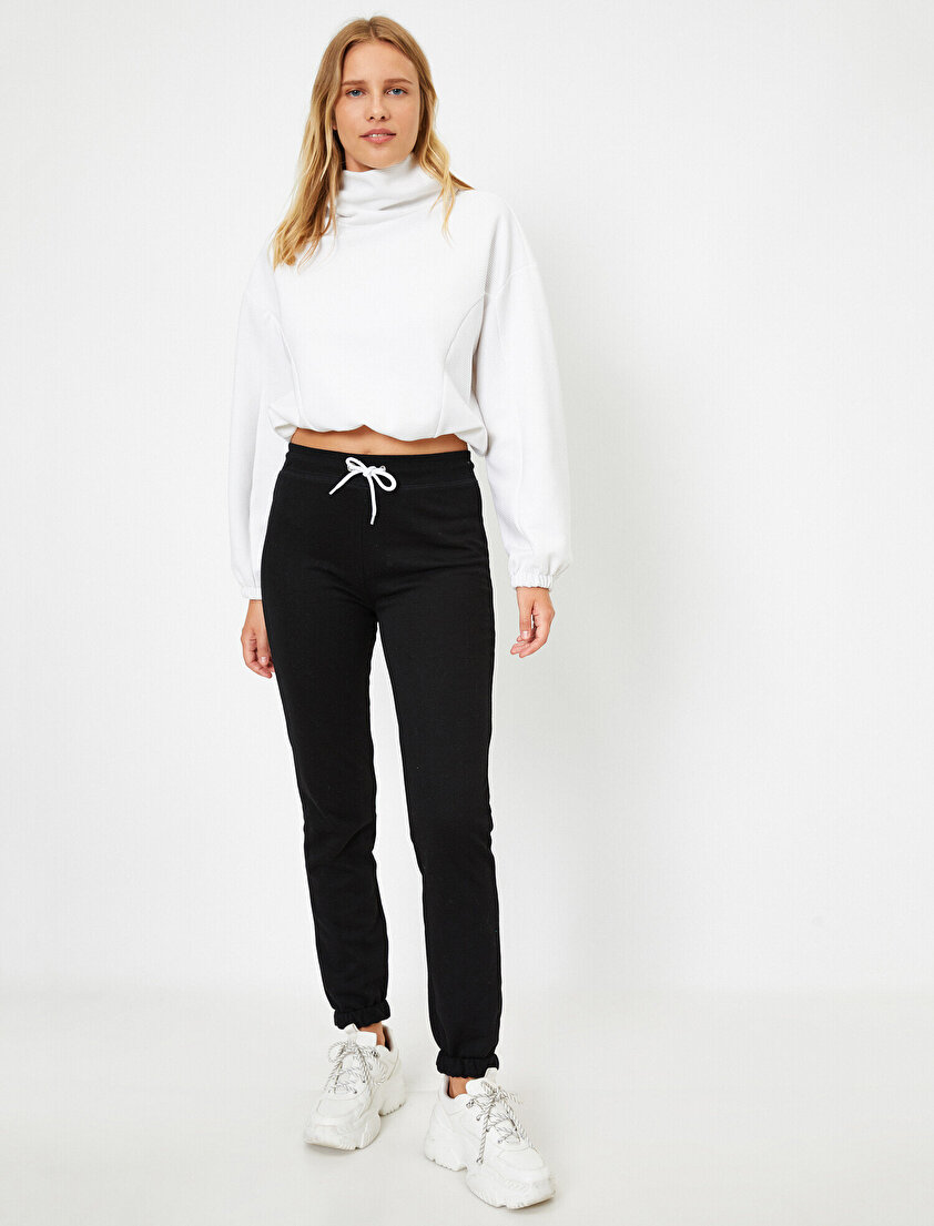 Normal Bel Beli Bağlamalı Eşofman Altı