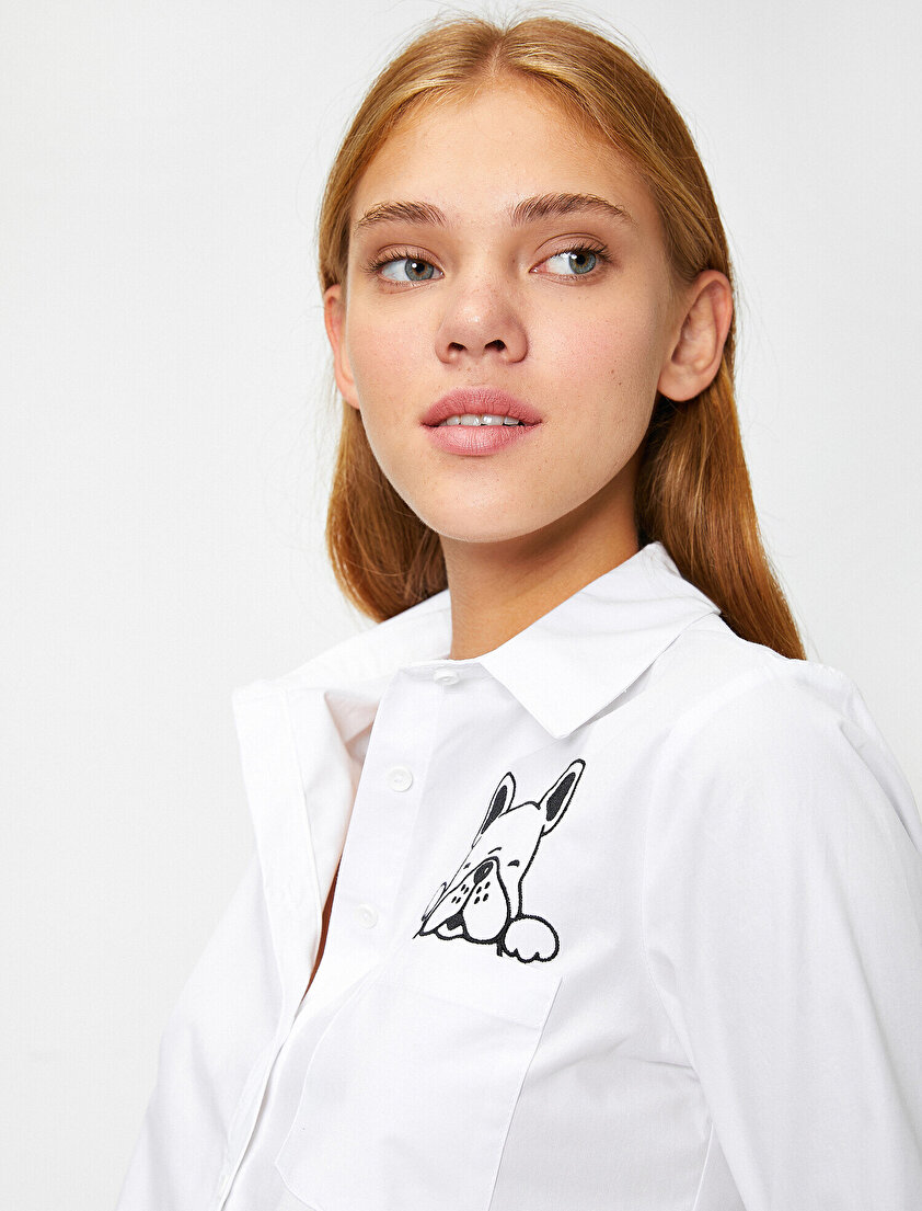 %100 Pamuk Hayvan Baskılı Gömlek