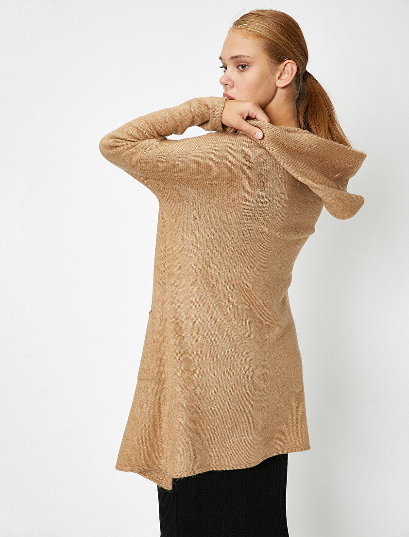 Kapüşonlu Cepli Hırka