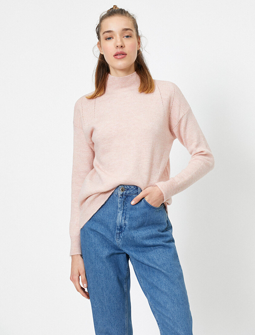 Boğazlı Uzun Kollu Kazak