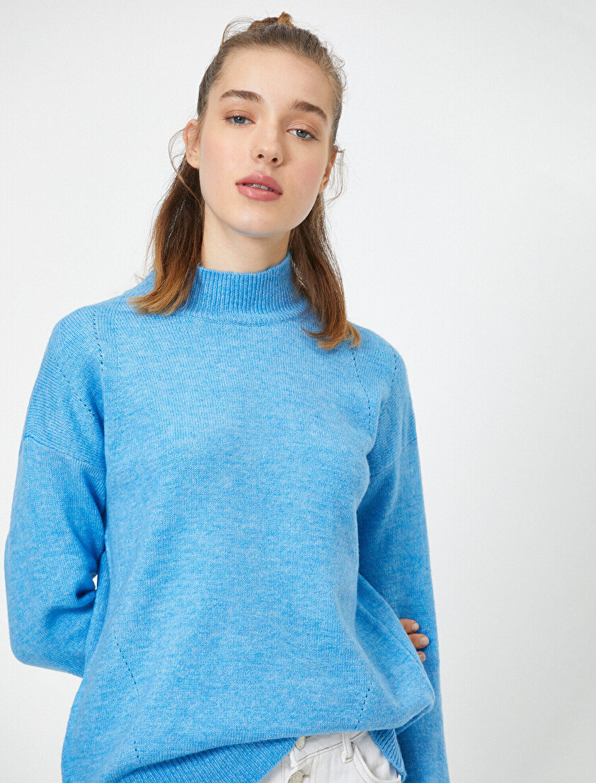 Boğazlı Uzun Kollu Kazak