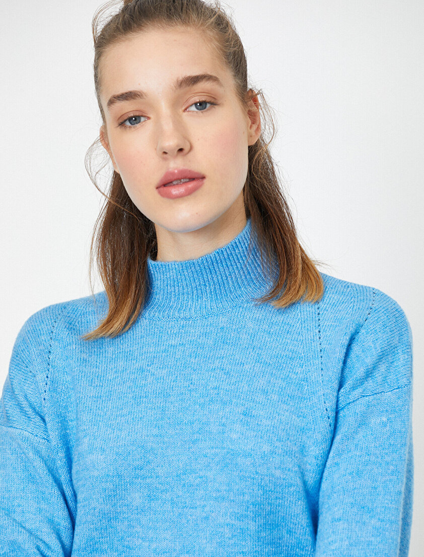 Boğazlı Uzun Kollu Kazak