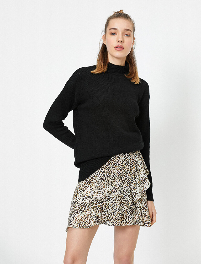 Boğazlı Uzun Kollu Kazak