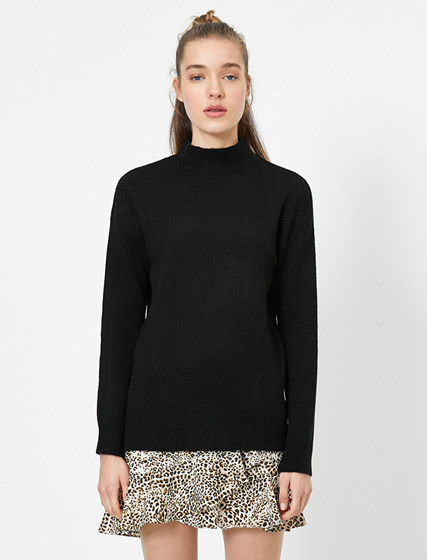 Boğazlı Uzun Kollu Kazak