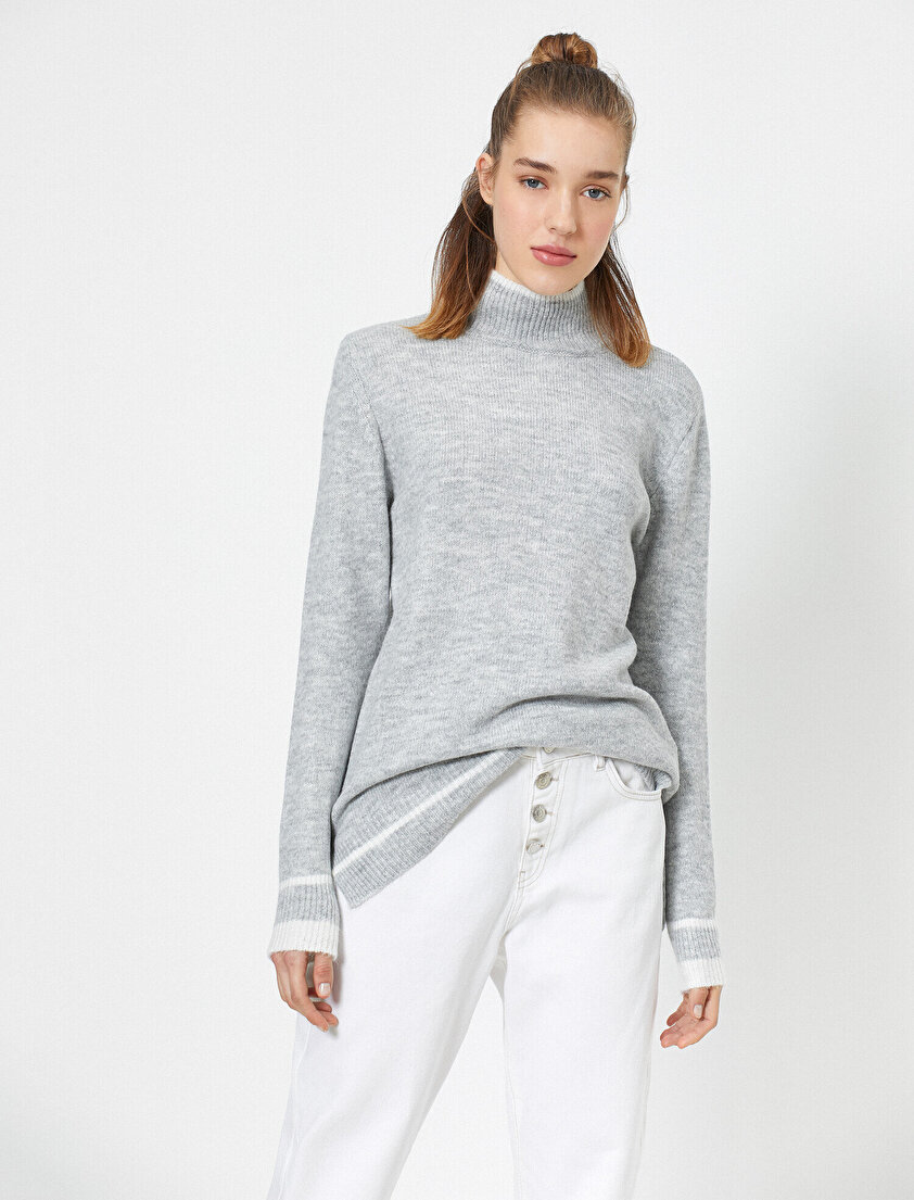 Boğazlı Uzun Kollu Kazak