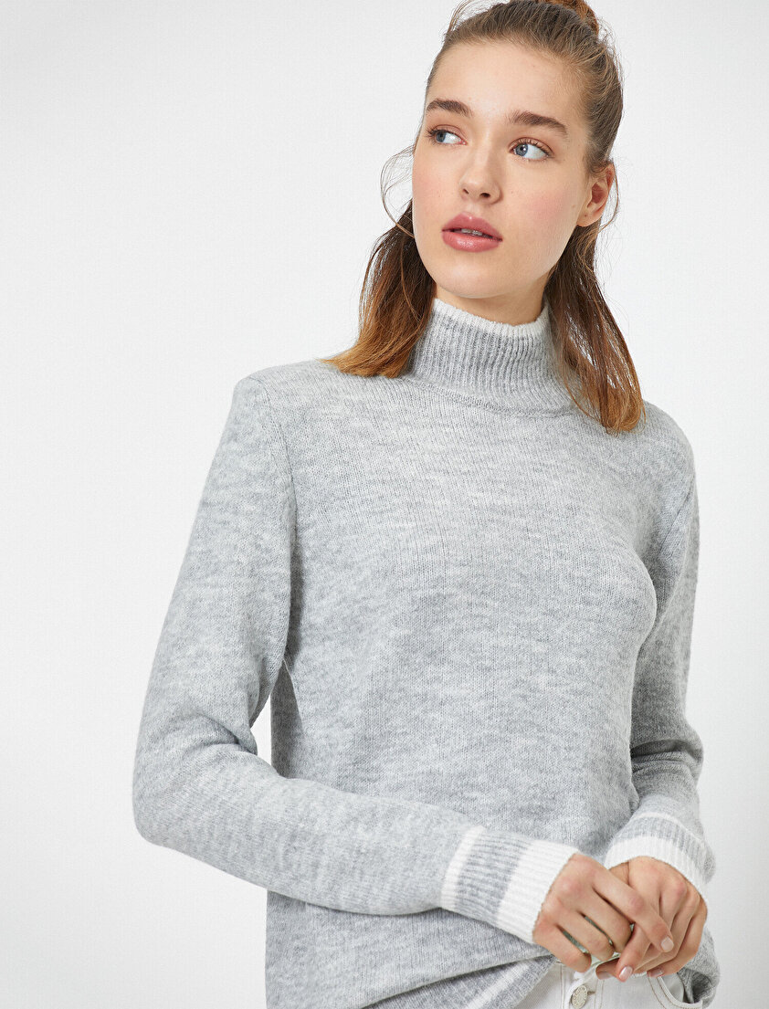 Boğazlı Uzun Kollu Kazak