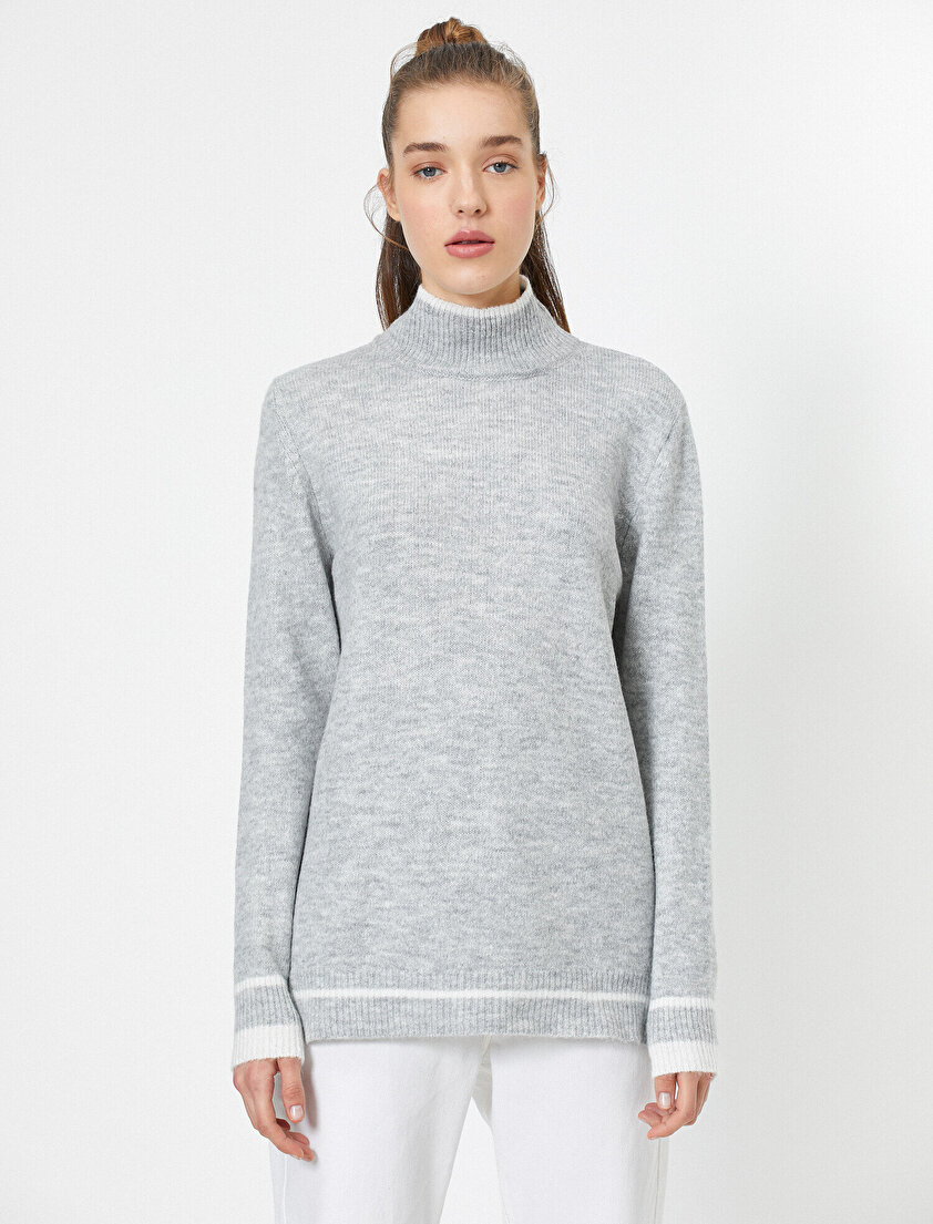 Boğazlı Uzun Kollu Kazak