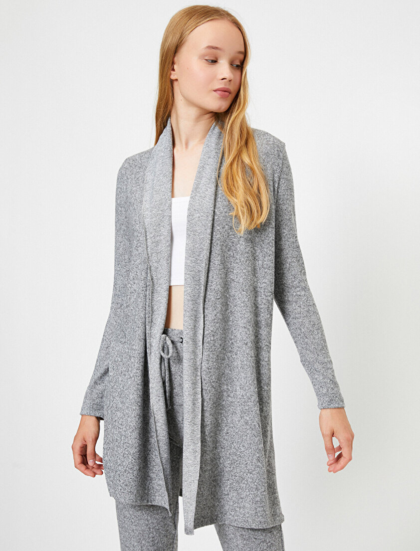 Şal Yaka Uzun Hırka