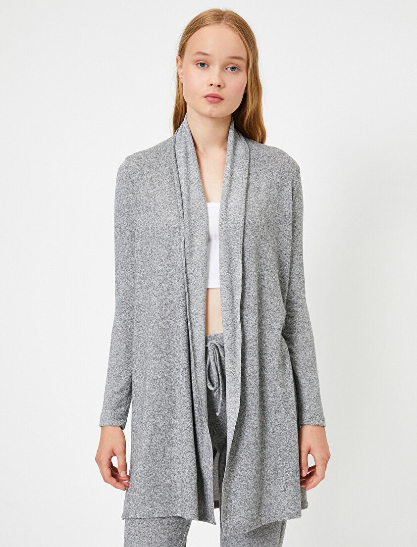 Şal Yaka Uzun Hırka