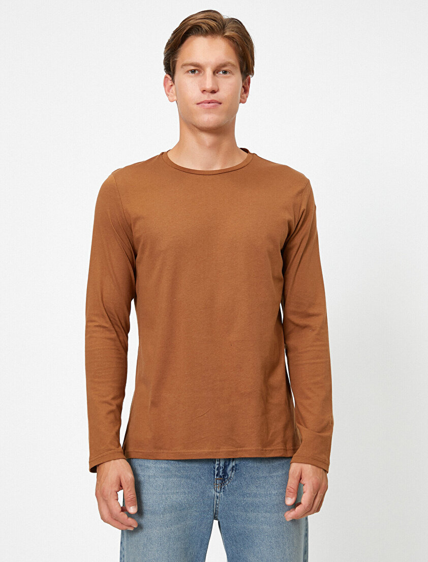 Bisiklet Yaka Uzun Kollu Basic Tişört