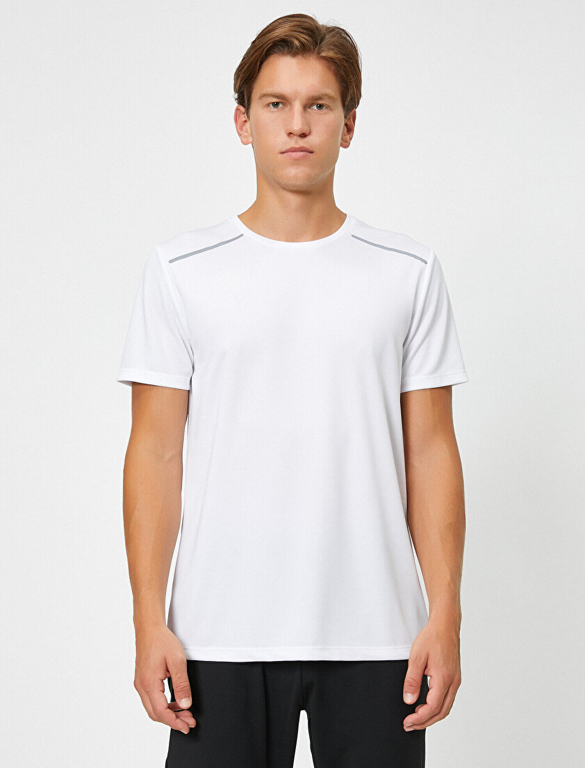 Bisiklet Yaka Kısa Kollu Tişört