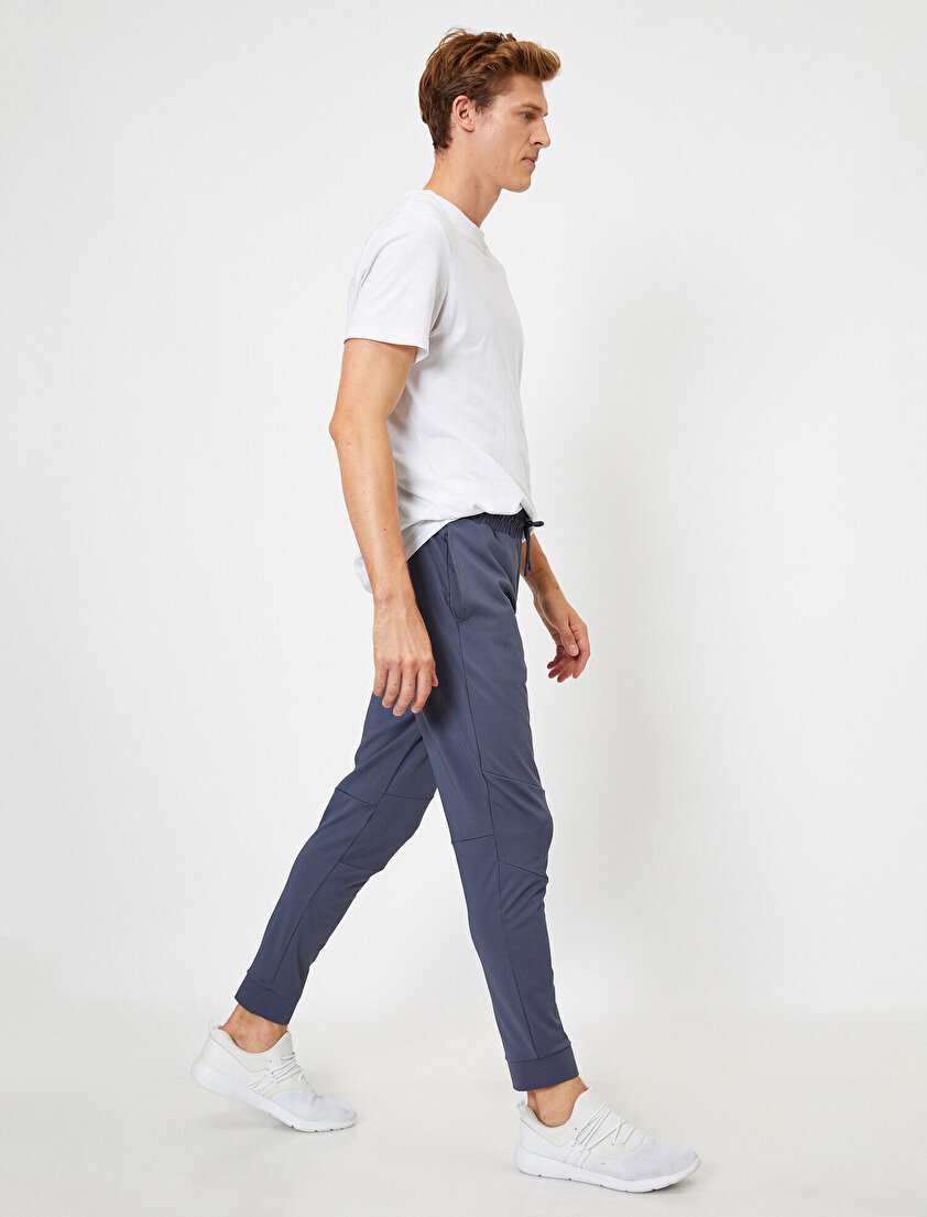 Beli Bağlamalı Jogger Fit Çift Cepli Eşofman Altı