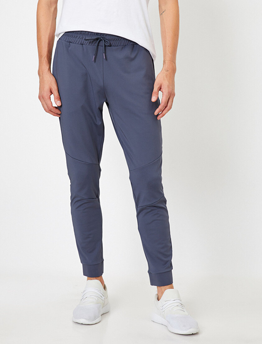 Beli Bağlamalı Jogger Fit Çift Cepli Eşofman Altı