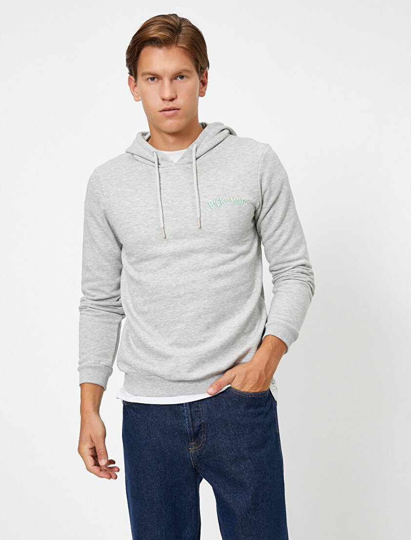 Rick and Morty Lisanslı Baskılı Sweatshirt