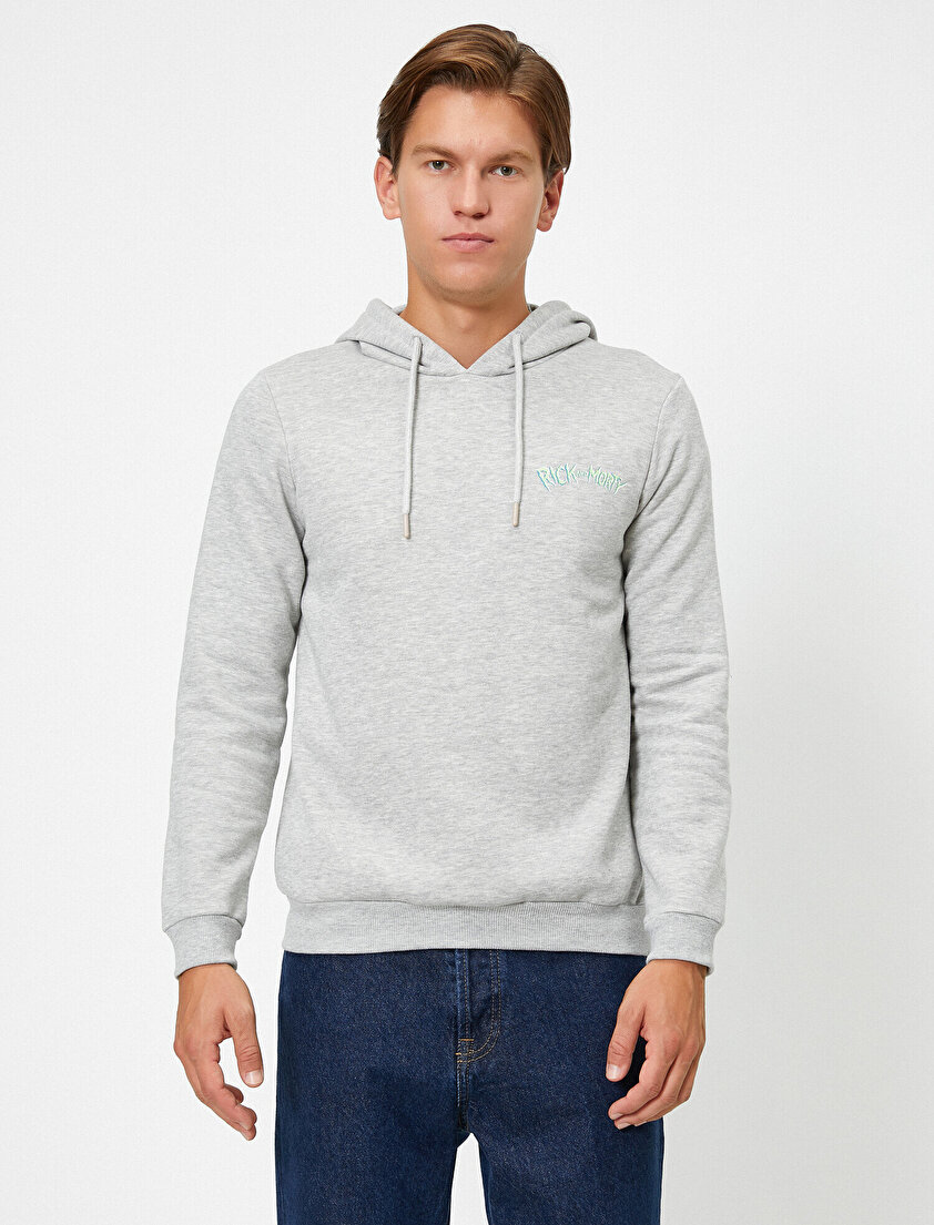 Rick and Morty Lisanslı Baskılı Sweatshirt