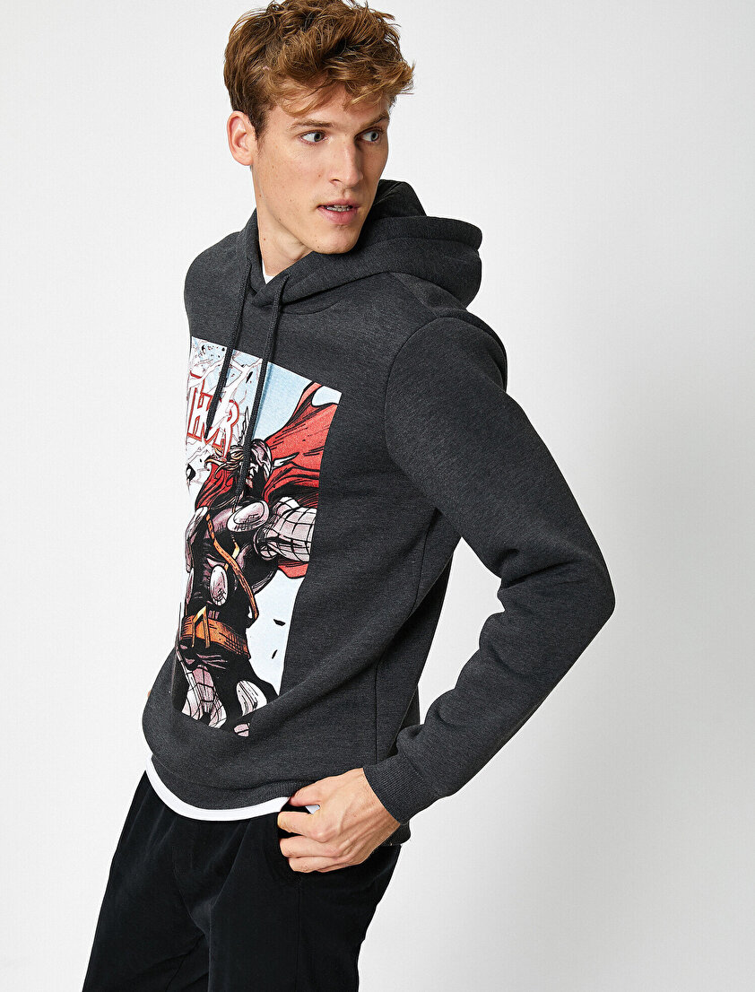 Kapüşonlu Marvel Lisanslı Thor Sweatshirt