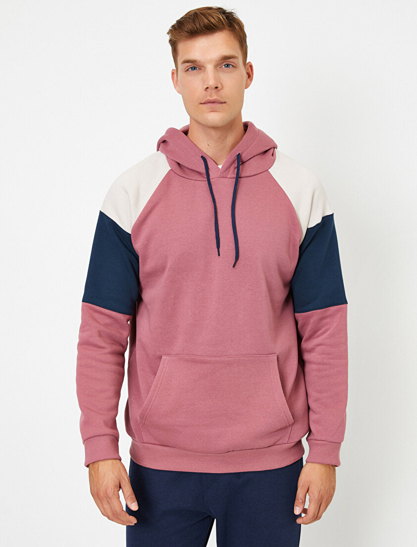 Kapüşonlu Renkli Sweatshirt